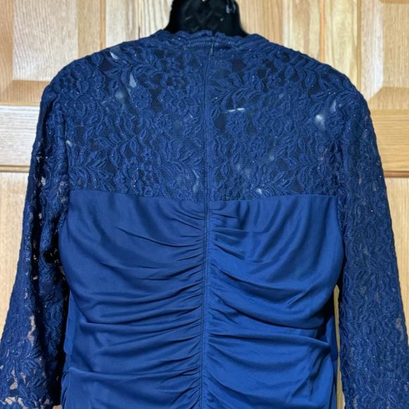 Alex Evenings Women's Plus Size Long Sleeve Sweetheart Neckline Dress size 18 - Picture 7 of 11